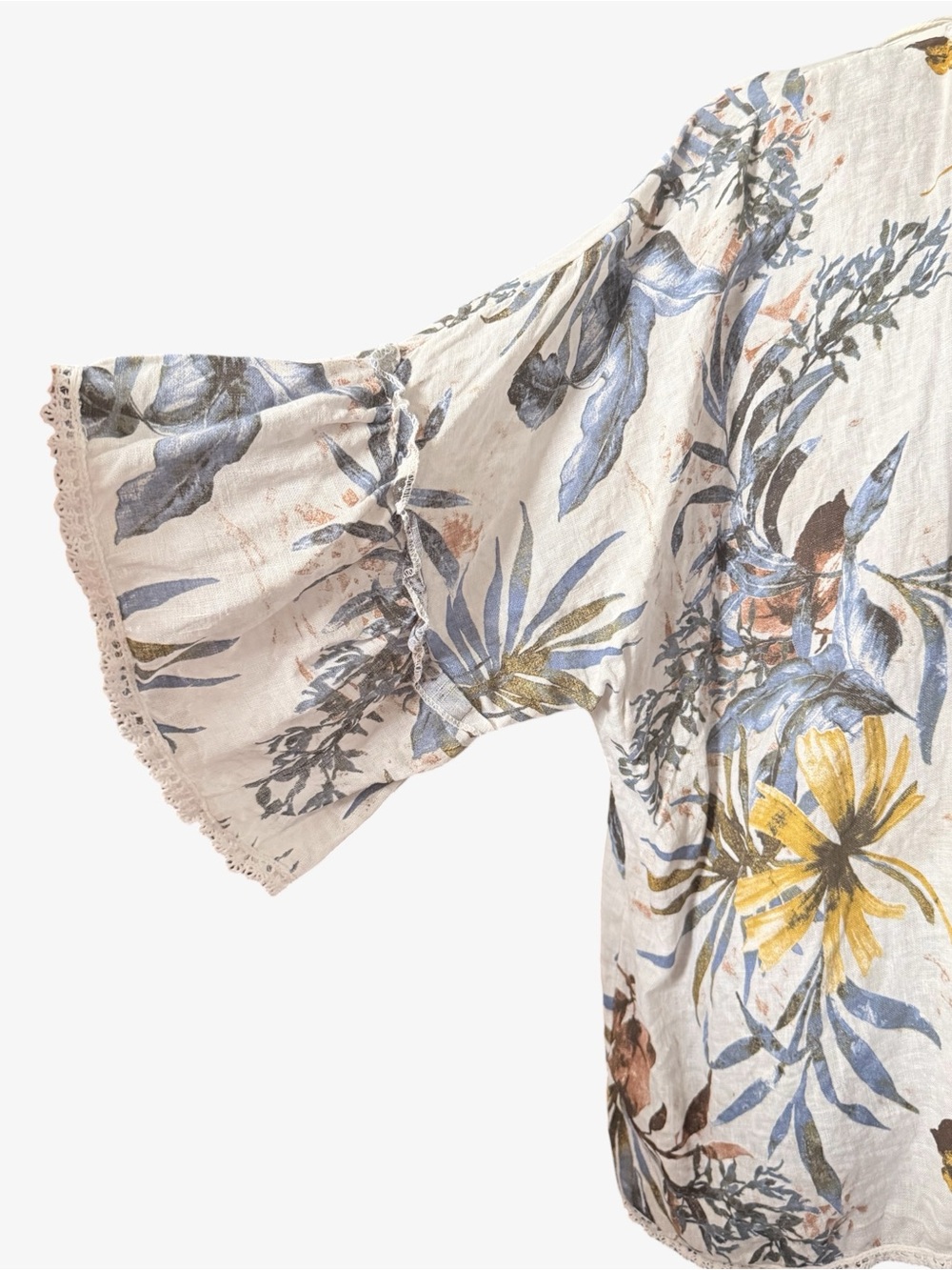 Francesca Bettini Floral Boho Kimono Cardigan Linen Will Auction Friday 6/26 - Picture 4 of 5